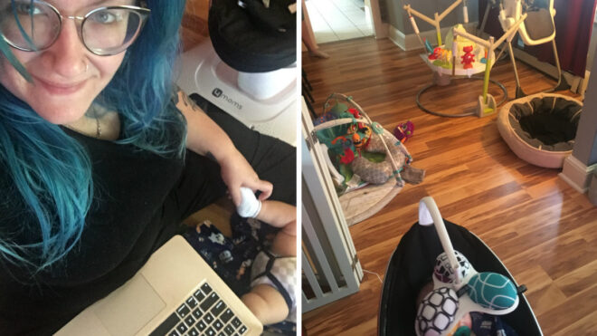 Lauren works from home
