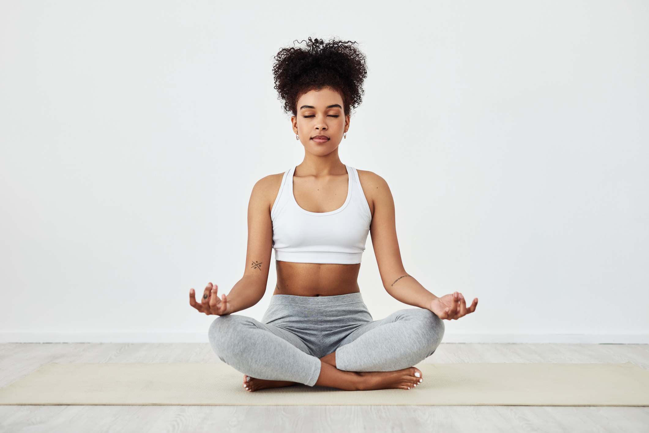 Woman meditating