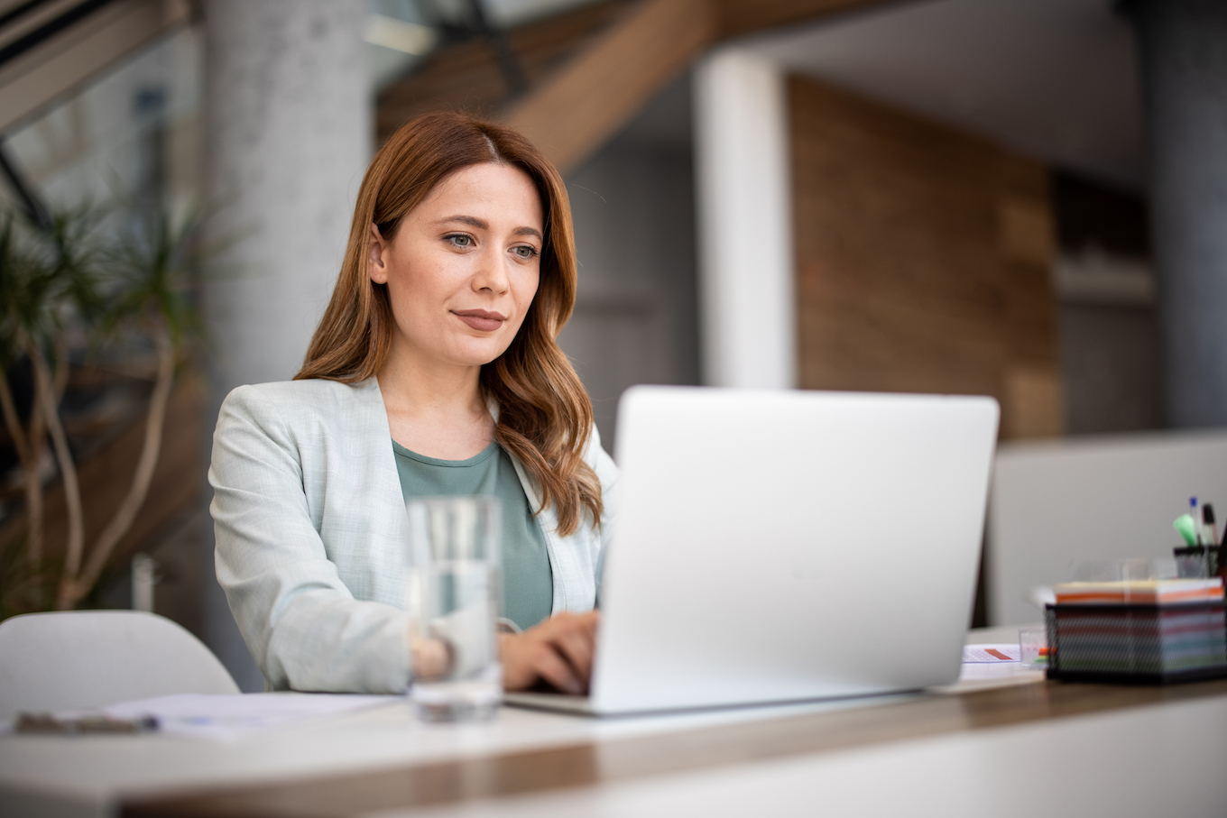 Woman on computer