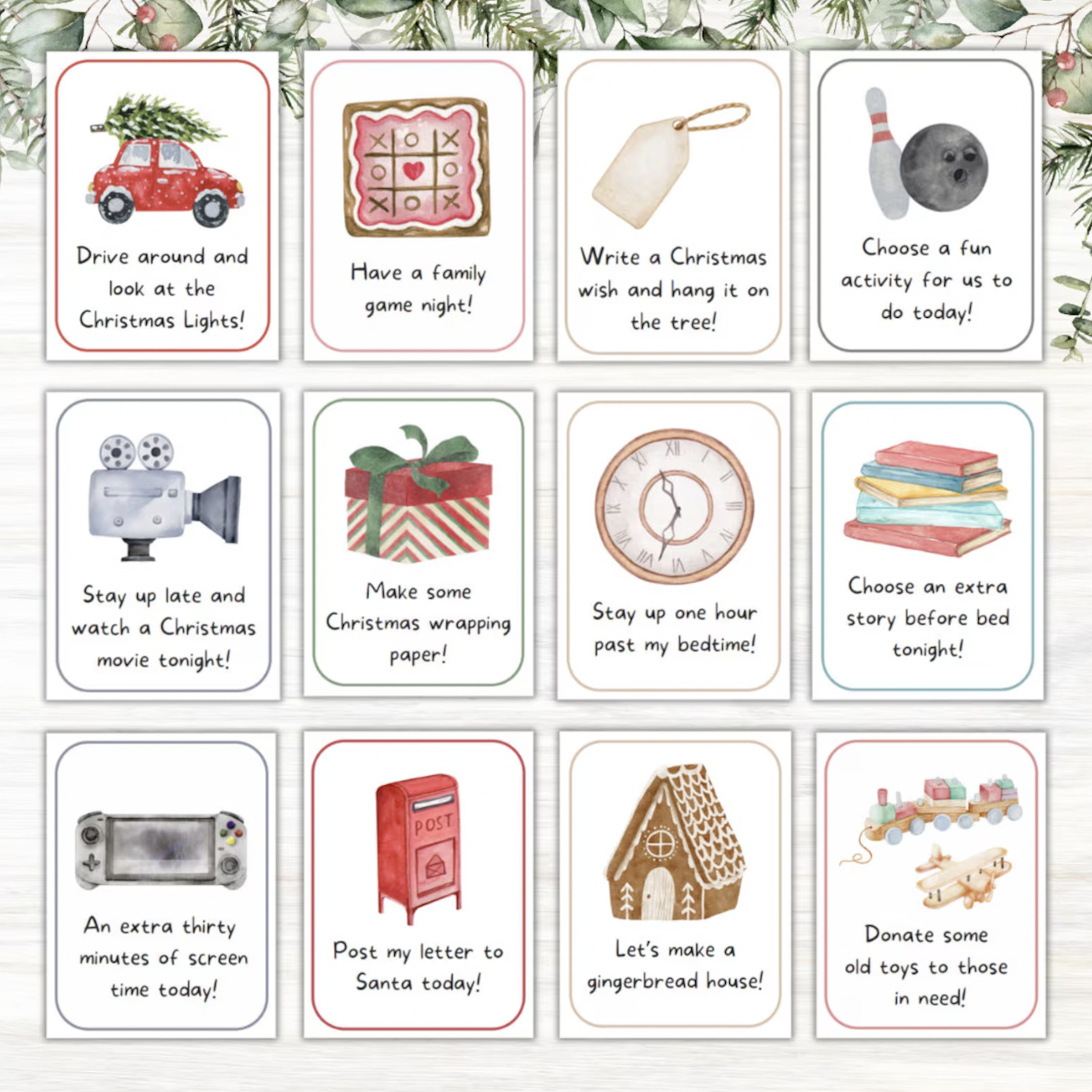 Advent Calendar activity cards