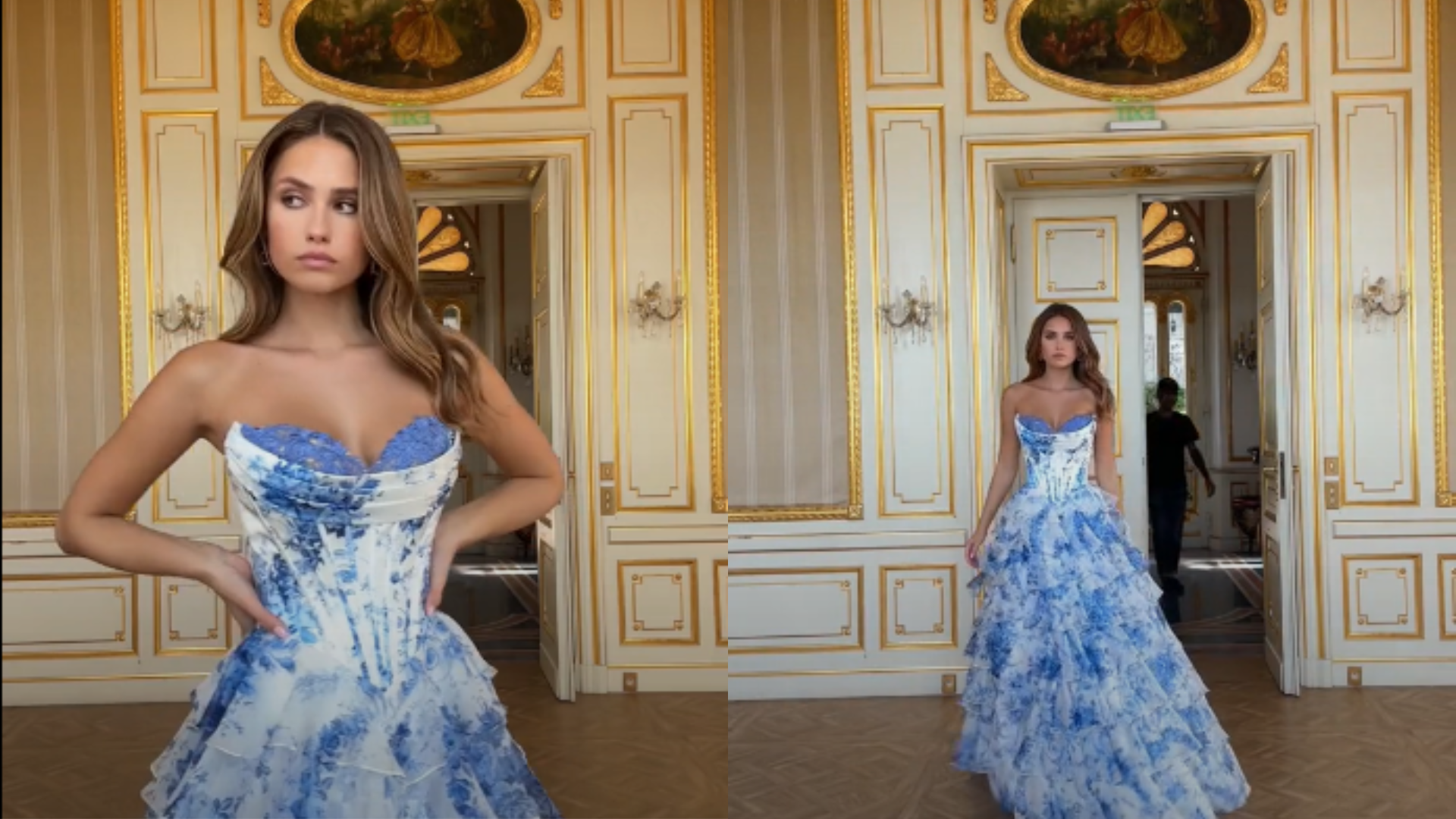 viral Sherri Hill prom dress on model Ida Zeile